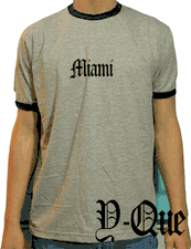 Miami Newspaper Font T-shirt