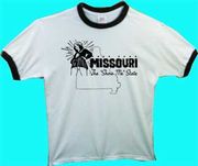 Missouri - The Show Me State - White Body Black Ringer T-shirt