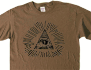 Money Eyeball Pyramid Olive Green T-shirt