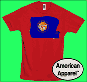 Nebraska State Flag Cotton T-shirt - Made in USA w optional custom t shirt printing