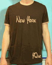 New York Disney Font Brown Tan T-shirt