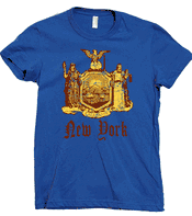 New York Flag Distressed Digital Motif T-shirts