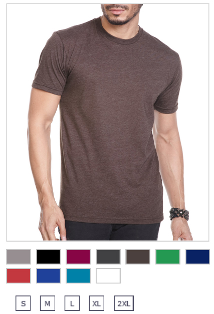 Next Level Men’s CVC Crewneck Tee N6210 T-shirts Heather
