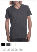 Next Level N3200 V-neck t-shirts wholesale from $4.70/ea