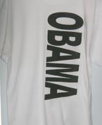Obama Sideways Text Black ink T-shirt