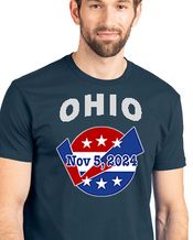 Ohio GOTV November 5 2024 Dark Blue T-shirt Vote Commemorate