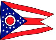 Ohio State Flag Cotton T Shirts - Made in USA w option custom t shirt printing