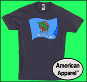 Oklahoma State Flag Cotton T-shirts - Made in USA w custom t shirt printing