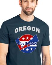 Oregon GOTV November 5 2024 Dark Blue T-shirt Vote Commemorate