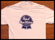 Pabst Blue Ribbon Beer Logo Ash T-shirt