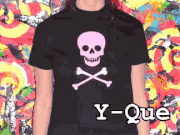 Pink Skull on Black T-shirt