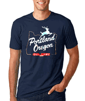 Portland Sign T-shirt Old Town in Portland Oregon - Inspired by Portlandia