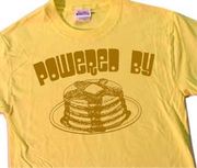 Powered by Pancakes Golden Yellow T-shirt