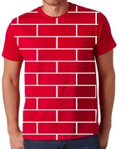 Red Brick Wall Blank T-shirt Wholesale