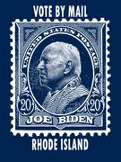 Rhode Island Joe Biden Stamp Design Vote by Mail Political T-shirt 2020 Presidential Election