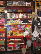 Section 9 at Y-Que with Model Cars Used Books Spray Painted