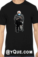 Bernie Sanders mittens and Gloves Black T-shirt officially licensed design