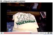 Vegan Vs. Vegetarian WAR @ Y-Que Part 1 - Mr LifeGuard