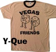 Vegas Friends - Las Vegas Gambling T-shirts - Melange Ringer Tan Brown