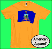Vermont State Flag Cotton T-shirts - Made in USA w optional t shirt printing