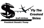 Graft Airlines - Fly the Crooked Skies - Trump Plane donated by Qatar White T-shirt