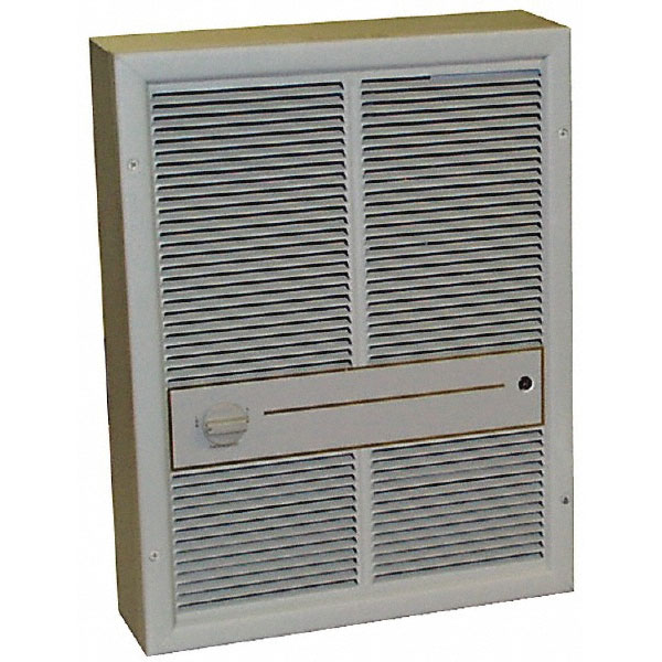 Markel HF3316T2RPW Electric Wall Heater (4000W/3000W) or (2000W/1500W)  (240V/208V) with Built-In Double Pole Thermostat and without Fan Switch  WHITE