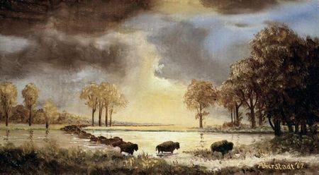 Albert Bierstadt - The Buffalo Trail, 1867 - Multiple Sizes