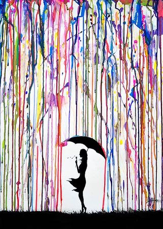 Marc Allante - Persephone - Rainy Day With Umbrella Print