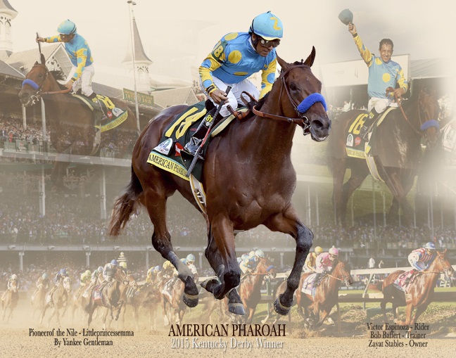 American Pharoah Kentucky Derby 2015 Collage