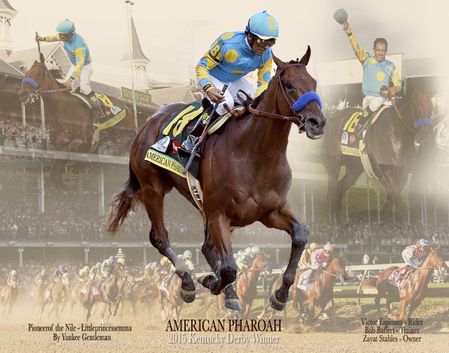 American Pharoah Kentucky Derby 2015 Collage