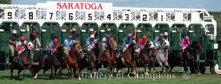 And They're Off at Saratoga - Starting Gate - Panoramic