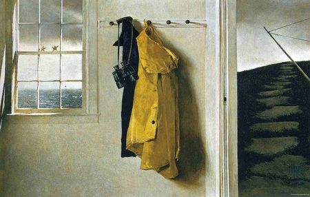 Andrew Wyeth - Squall - Mariner Raincoat and Binoculars Print UNAVAILABLE