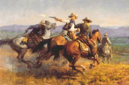Andy Thomas - Desperate Ride - Western Print