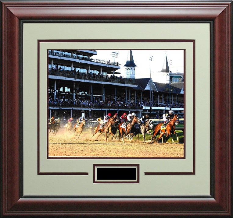 Authentic Leads into the 1st Turn 2020 Kentucky Derby Framed Photo