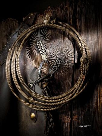 Barry Hart - Double Spur - Western Print - Canvas Options