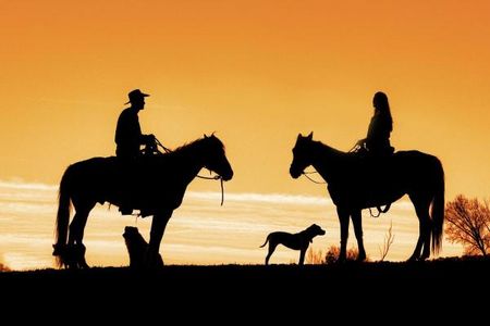 Barry Hart - Evening Visit - Western Print - Canvas Options