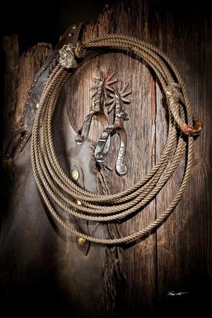 Barry Hart - Joe's Spurs - Western Print - Canvas Options