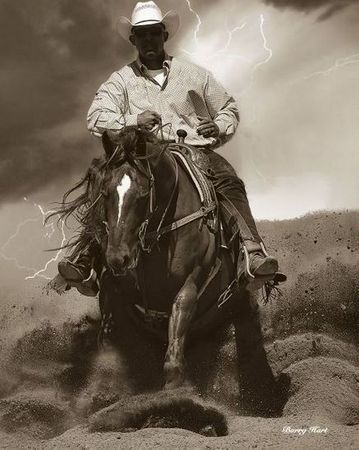 Barry Hart - Whoa - Cowboy on Horseback in Thunderstorm