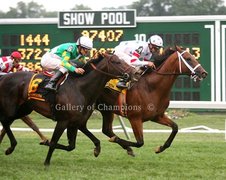 Big Brown Winning the 2008 Monmouth Stakes on the Turf
