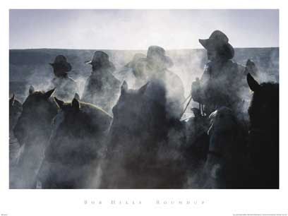 Bob Hills - Round Up - Western Print