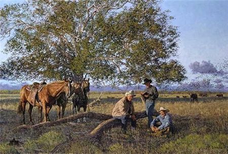 Bradley Schmehl - Cowboy Church - Western Print - Canvas Options