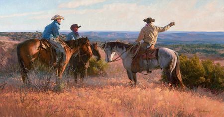 Bruce Greene - Cowboy Choreography - Western Print