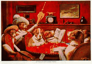 C.M. Coolidge - Sitting Up With a Sick Friend - Dog Print