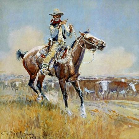 Charles M. Russell - Beef For The Fighters - Western Print