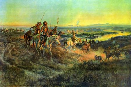 Charles M. Russell - Salute Of The Robe Trade - Western Print