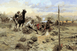 Charles Marion Russell - When Horse Flesh Comes High - Western Print
