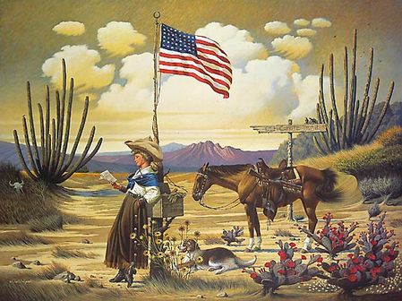 Charles Wysocki - Love Letters From Laramie - Signed and Numbered Print