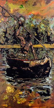 Cody Kuehl - Spear Fishing - Western Giclee