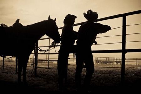 Dan Ballard - Shooting the Breeze - Cowboy Silhouette Art Print