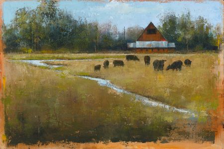 Dave Ivey - Wandering Spring - Cattle Print - NEW! - Canvas Options